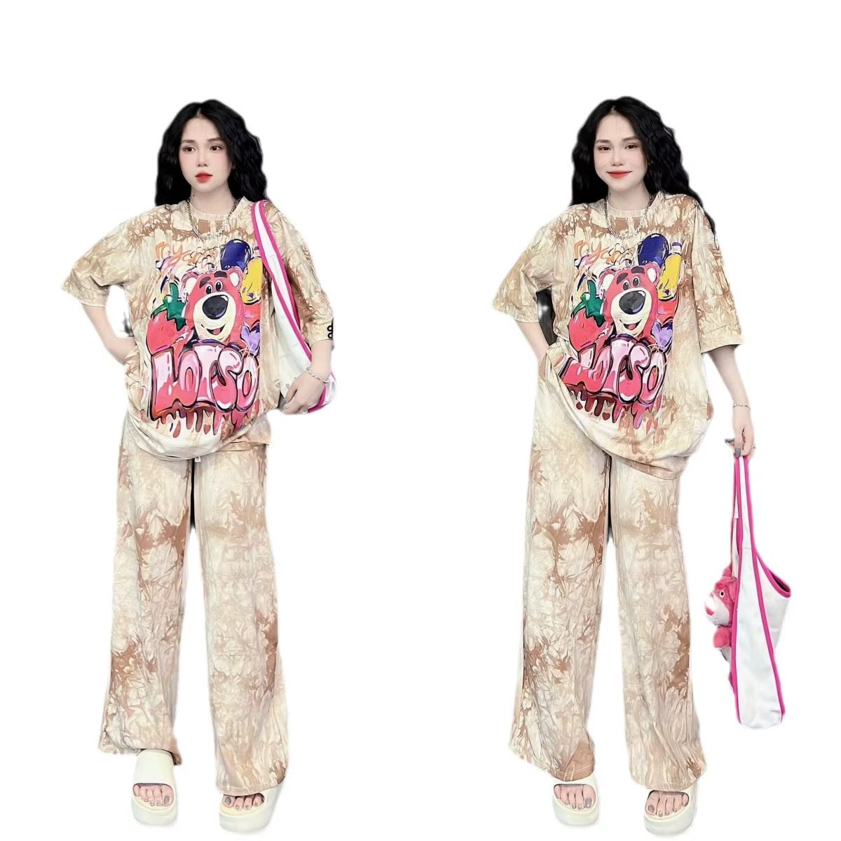 Tie-Dye Fashion Cartoon Set, One Size